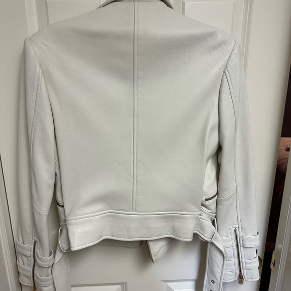 L'Agence Billie Belted Leather Jacket Size Medium - Picture 10 of 11